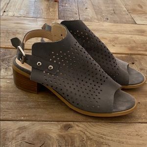 Catherine Malandrino Gray Heeled Sandals Leather